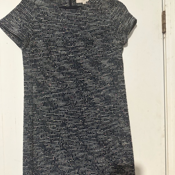 LOFT Blue and White Sheath Mini Dress Crew Neck - Picture 1 of 4